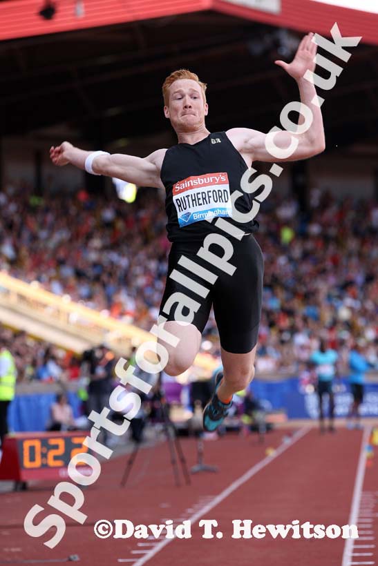 Greg Rutherford (GB), long jump at the IAAF Diamond League, Birmingham.